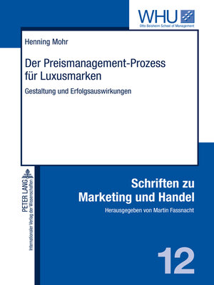 cover image of Der Preismanagement-Prozess für Luxusmarken